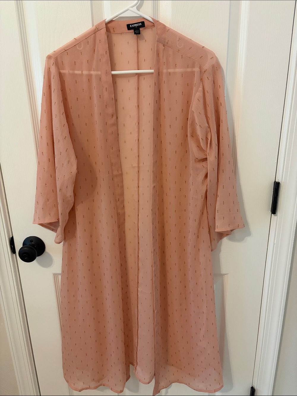 Express Sheer Blush Pink Kimono